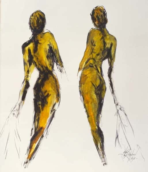 Akt - 2 figurer av Lise Birkeland